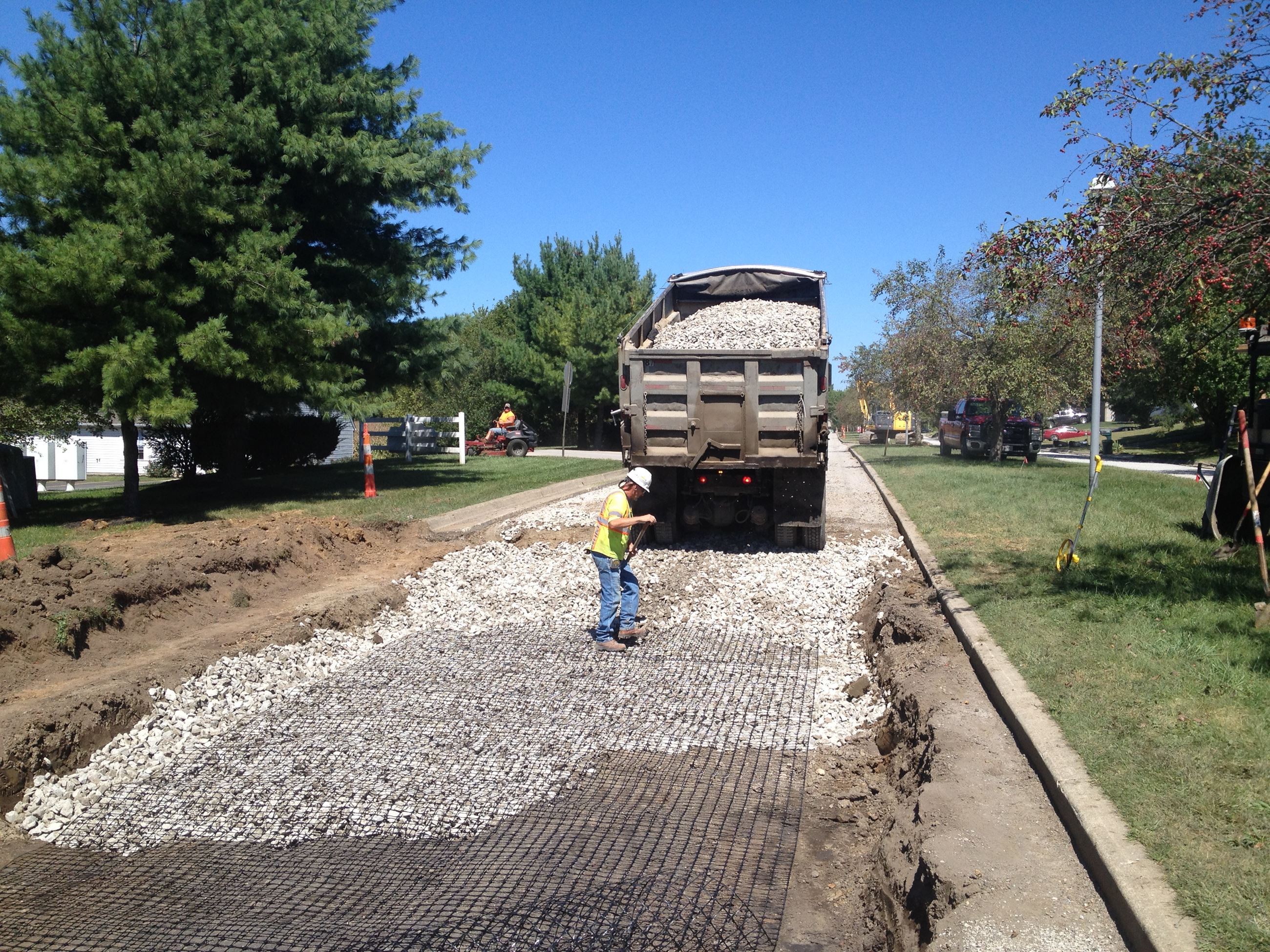 Crews repaving streets